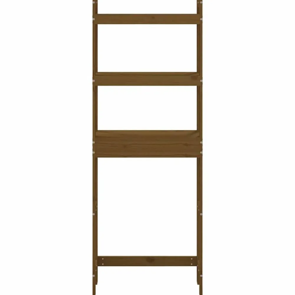 vidaXL Estante de baño madera maciza de pino marrón miel 63x26x171 cm Marrón miel Hot