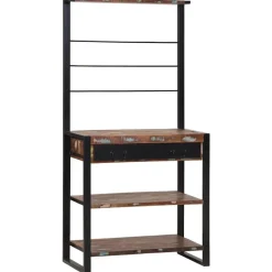 vidaXL Cocina Y Comedor-Estante de cocina y negro 80 x 40 x 160 cm