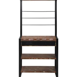 vidaXL Cocina Y Comedor-Estante de cocina y negro 80 x 40 x 160 cm