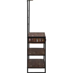 vidaXL Cocina Y Comedor-Estante de cocina y negro 80 x 40 x 160 cm