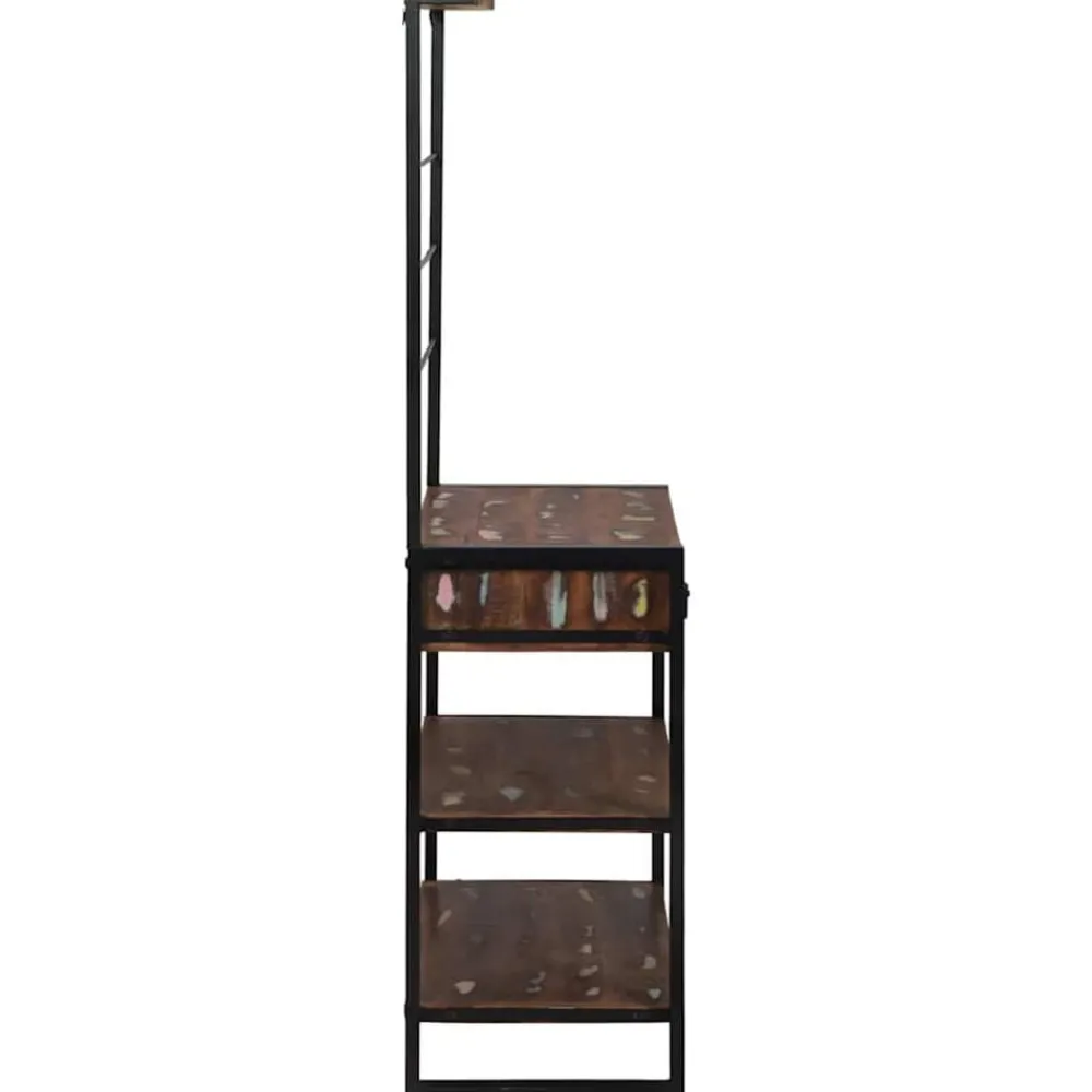 vidaXL Cocina Y Comedor-Estante de cocina y negro 80 x 40 x 160 cm