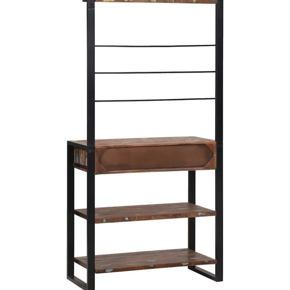 vidaXL Cocina Y Comedor-Estante de cocina y negro 80 x 40 x 160 cm
