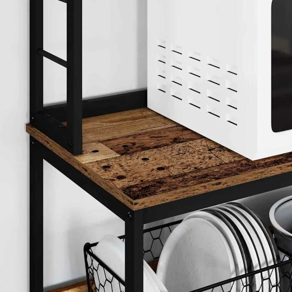 vidaXL Estante de cocina 60 x 40 x 168 cm Madera vieja New