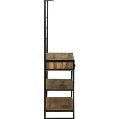 vidaXL Estante de cocina Marrón y Negro 80 x 40 x 160 cm Natural Outlet