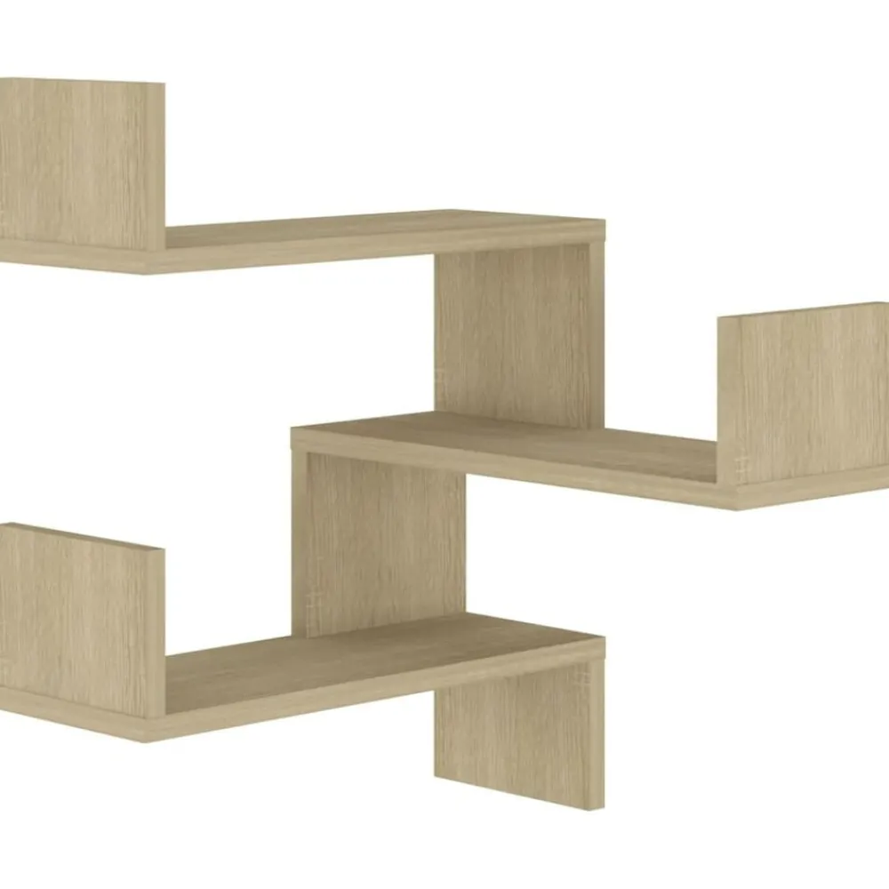 vidaXL Estante de esquina pared contrachapado 40x40x50 cm Roble Sonoma Discount