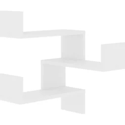 vidaXL Estante de esquina de pared madera contrachapada 40x40x50 cm Blanco Discount
