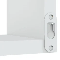 vidaXL Estante de esquina de pared madera contrachapada 40x40x50 cm Blanco Discount