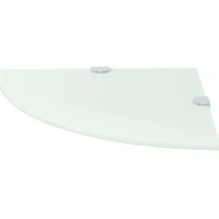 vidaXL Estanterías-Estante de esquina con soportes cromados vidrio 25x25 cm