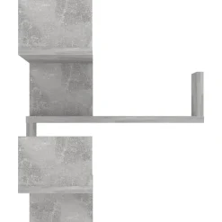 vidaXL Estanterías-Estante de esquina pared contrachapado gris hormigón 40x40x50cm