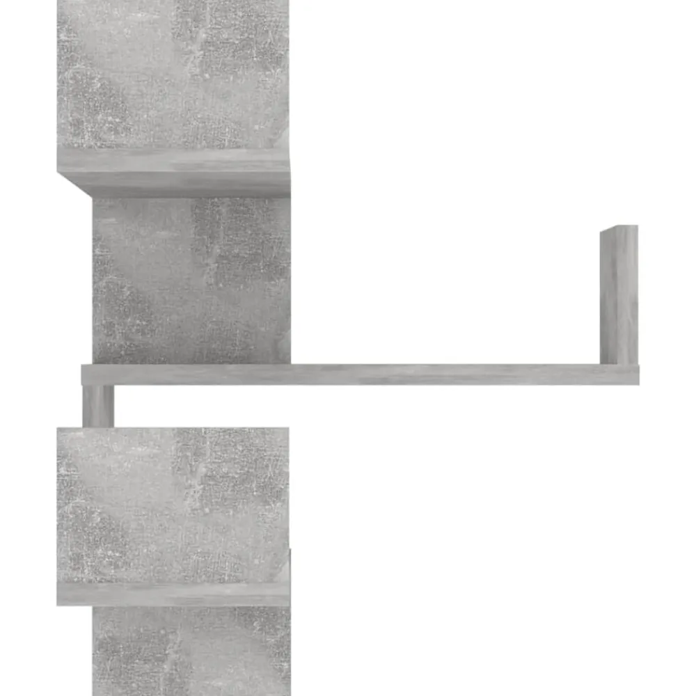 vidaXL Estanterías-Estante de esquina pared contrachapado gris hormigón 40x40x50cm