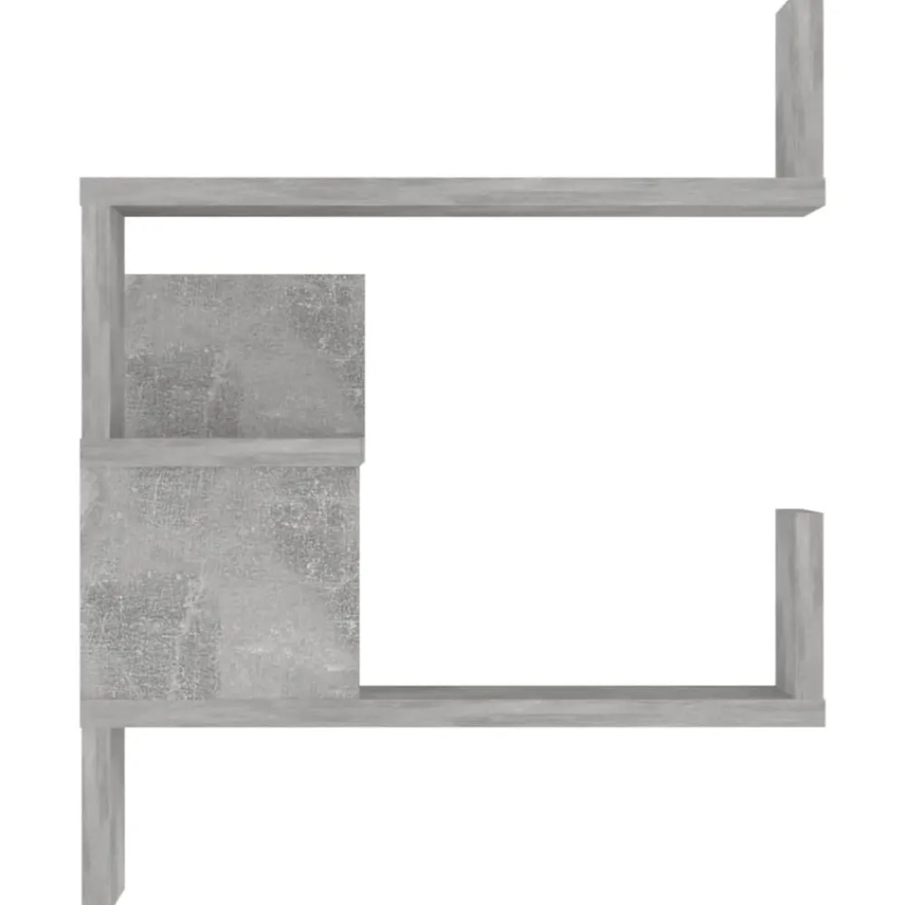 vidaXL Estanterías-Estante de esquina pared contrachapado gris hormigón 40x40x50cm