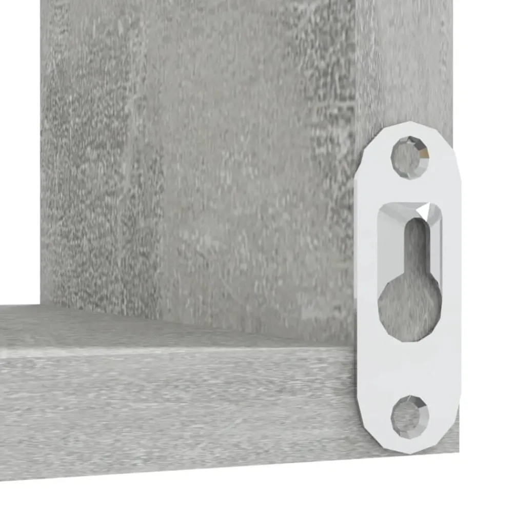 vidaXL Estanterías-Estante de esquina pared contrachapado gris hormigón 40x40x50cm