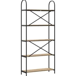 vidaXL Estante de libros Roble artesanal 80 x 30 x 183 cm Roble artisan Clearance