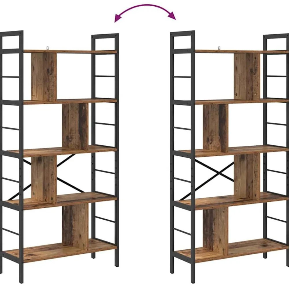 vidaXL Estanterías-Estante de libros 75 x 30 x 156 cm