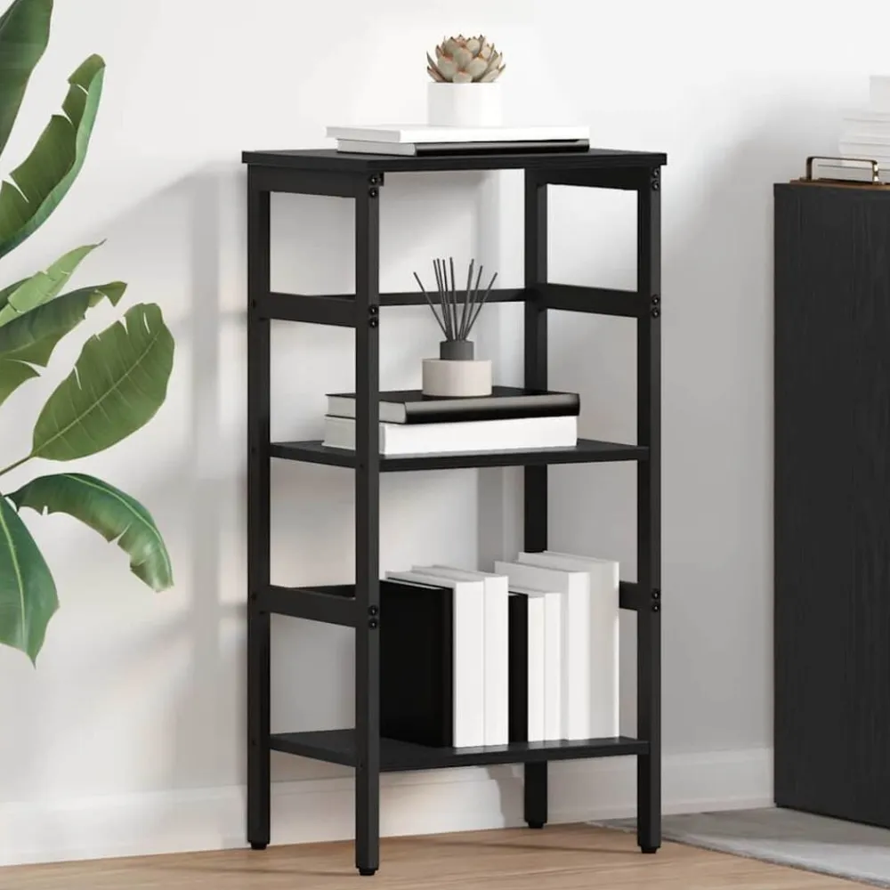 vidaXL Estante de libros 40 x 29,5 x 81 cm Roble negro Best