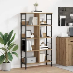 vidaXL Estanterías-Estante de libros Roble artesanal 82 x 32 x 144,5 cm