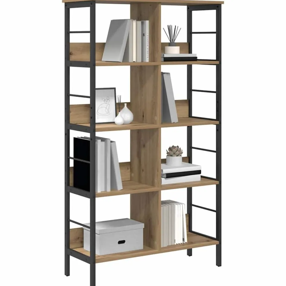 vidaXL Estanterías-Estante de libros Roble artesanal 82 x 32 x 144,5 cm
