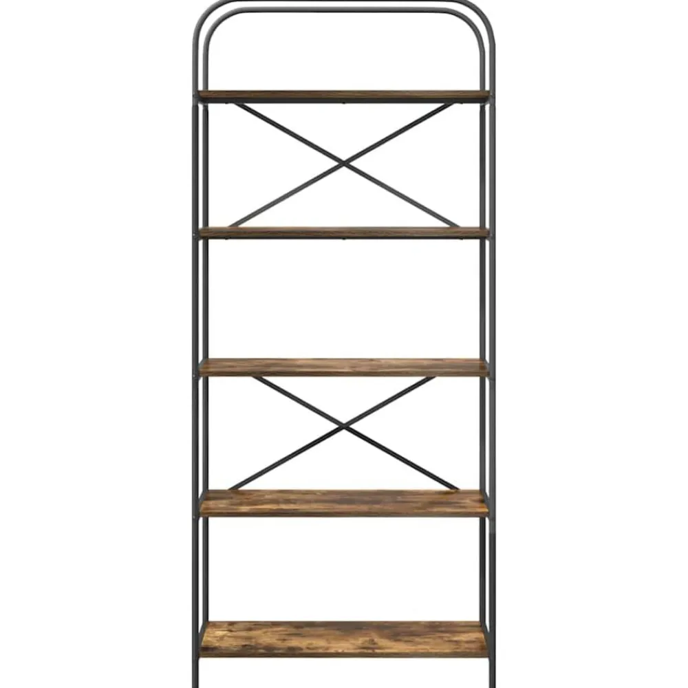 vidaXL Estante de libros 80 x 30 x 183 cm Roble ahumado Outlet