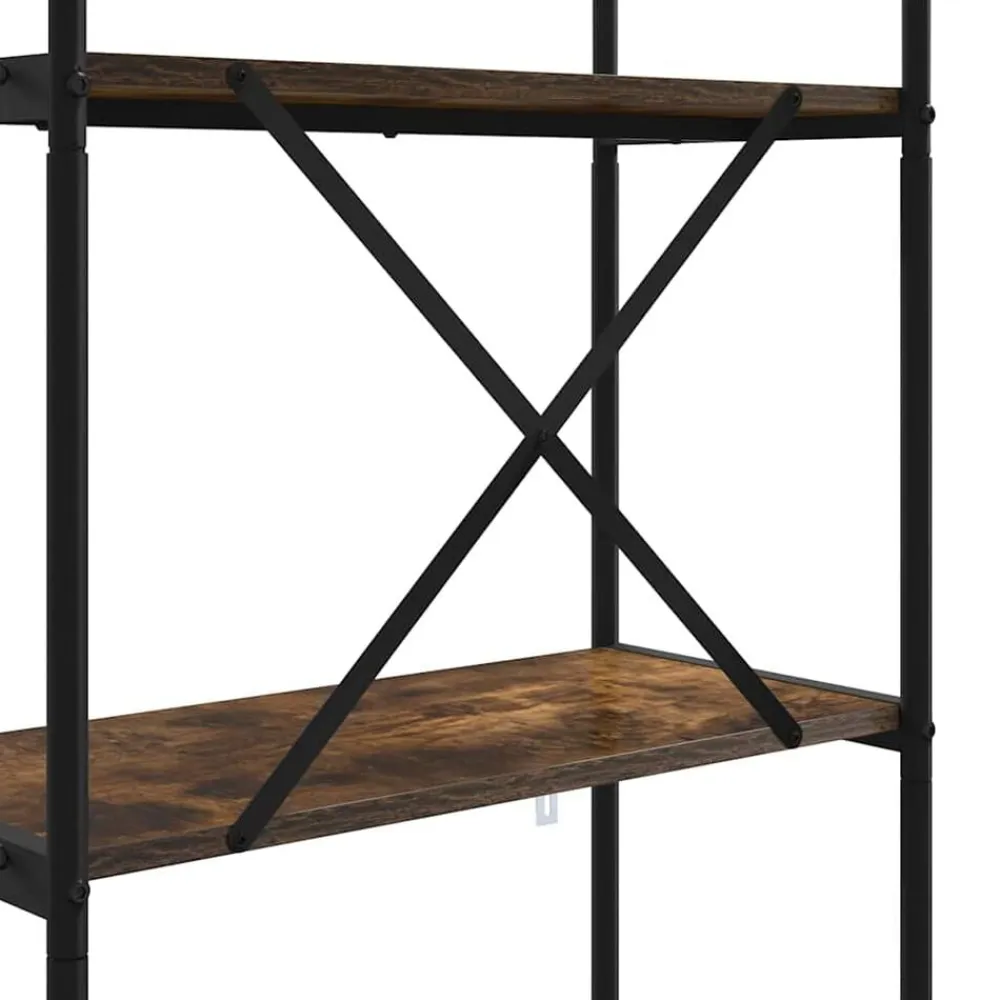 vidaXL Estante de libros 80 x 30 x 183 cm Roble ahumado Outlet