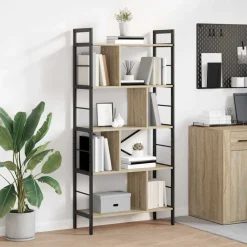 vidaXL Estante de libros 75 x 30 x 156 cm Roble Sonoma Best