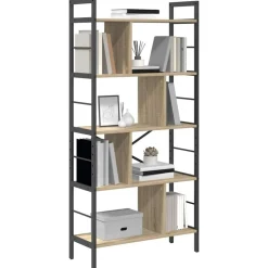 vidaXL Estante de libros 75 x 30 x 156 cm Roble Sonoma Best