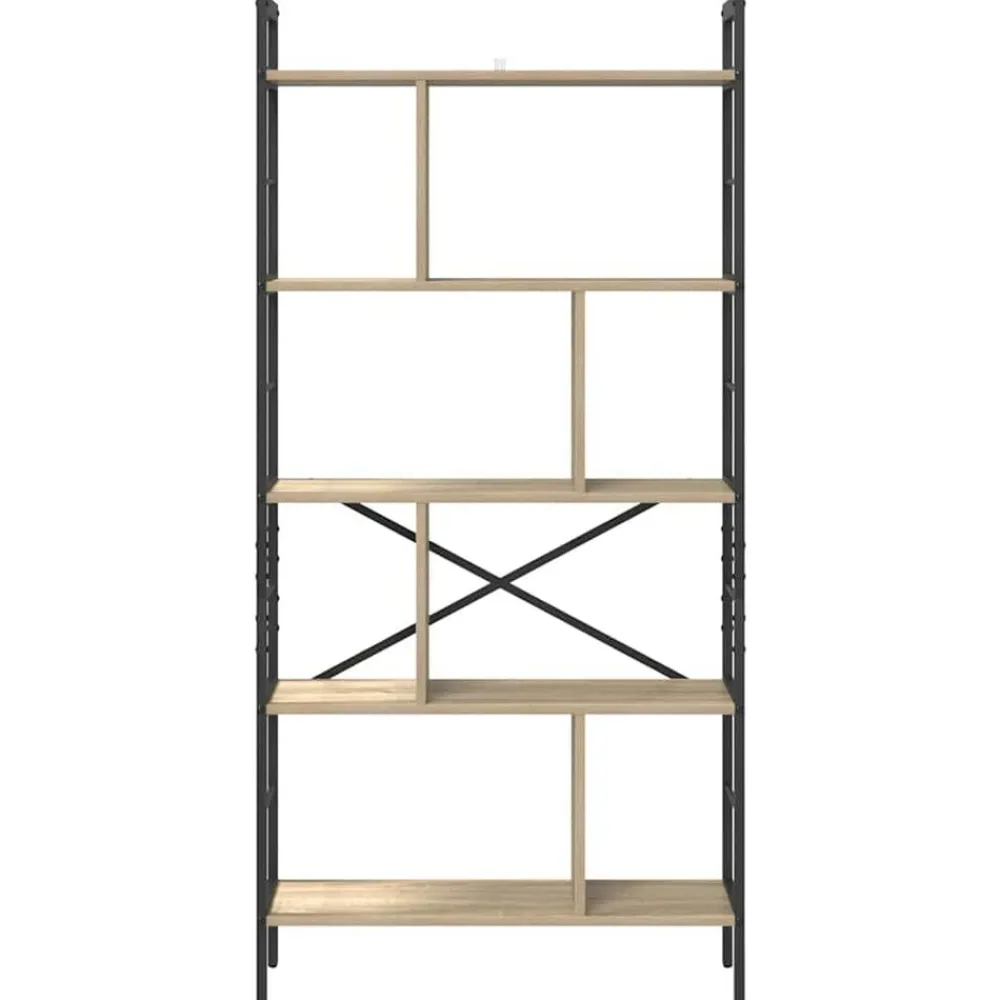 vidaXL Estante de libros 75 x 30 x 156 cm Roble Sonoma Best