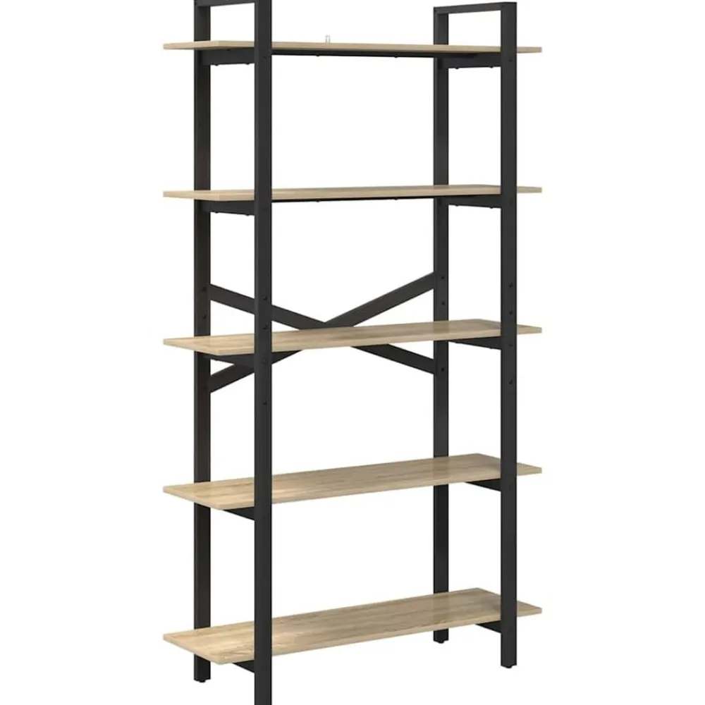 vidaXL Estante de libros 100 x 33,5 x 178 cm Roble Sonoma Best