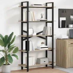 vidaXL Estante de libros 100 x 33,5 x 178 cm Roble Sonoma Best