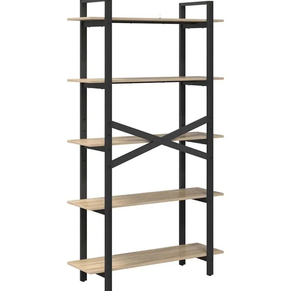 vidaXL Estante de libros 100 x 33,5 x 178 cm Roble Sonoma Best