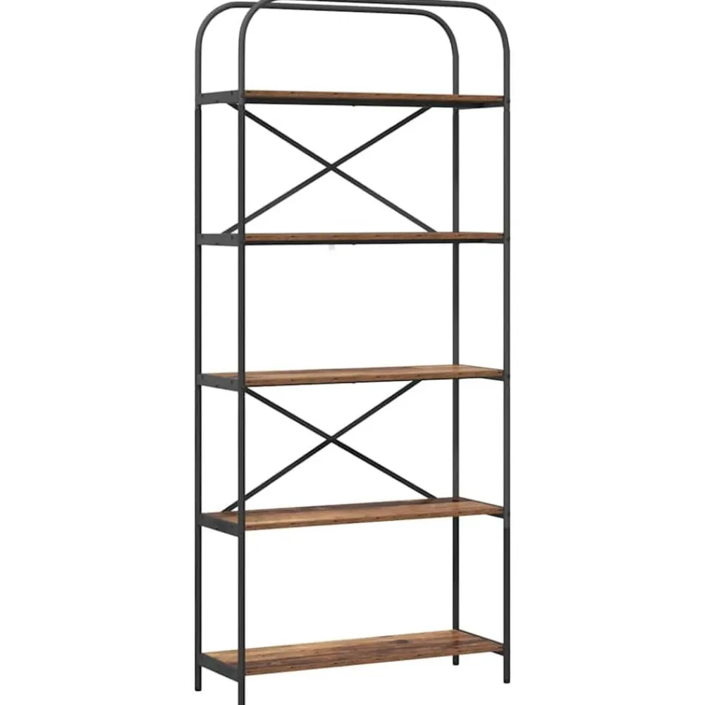 vidaXL Estante de libros Madera vieja 80 x 30 x 183 cm Madera envejecida Best