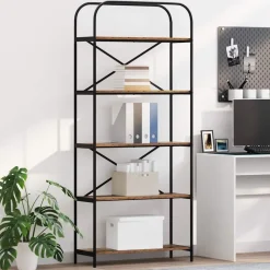 vidaXL Estante de libros Madera vieja 80 x 30 x 183 cm Madera envejecida Best