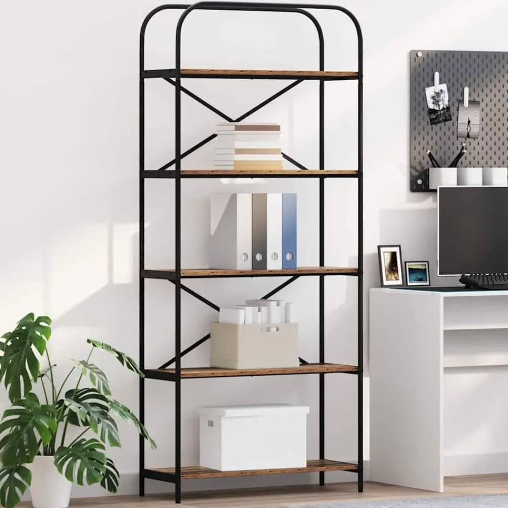 vidaXL Estante de libros Madera vieja 80 x 30 x 183 cm Madera envejecida Best