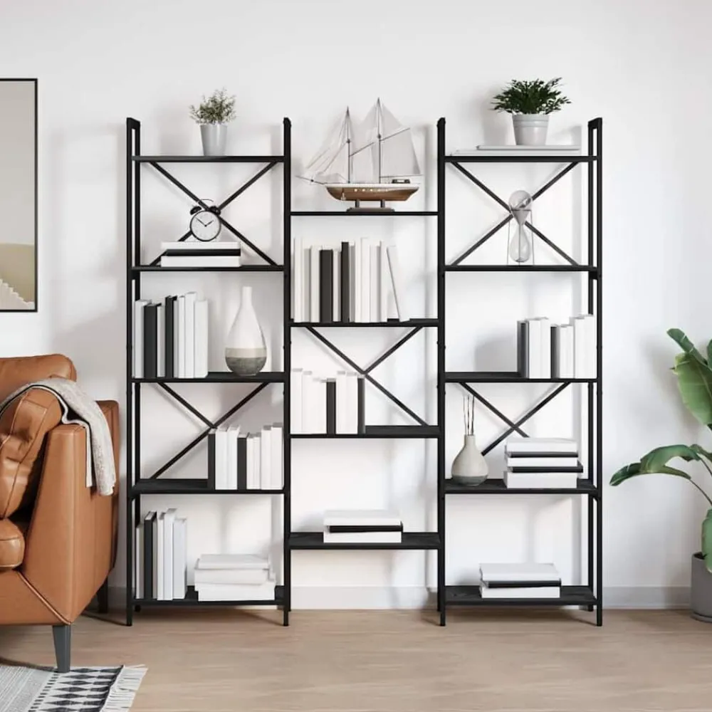 vidaXL Estanterías-Estante de libros 156 x 25 x 167 cm