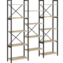 vidaXL Estanterías-Estante de libros 156 x 25 x 167 cm