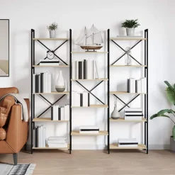 vidaXL Estanterías-Estante de libros 156 x 25 x 167 cm