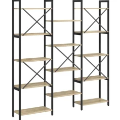 vidaXL Estanterías-Estante de libros 156 x 25 x 167 cm