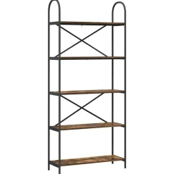 vidaXL Estante de libros 80 x 30 x 183 cm Roble ahumado Sale