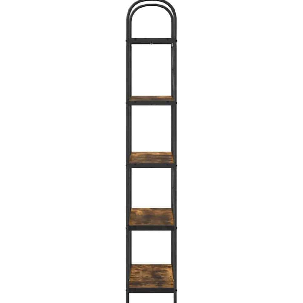 vidaXL Estante de libros 80 x 30 x 183 cm Roble ahumado Sale