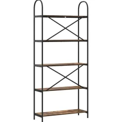 vidaXL Estante de libros 80 x 30 x 183 cm Roble ahumado Sale