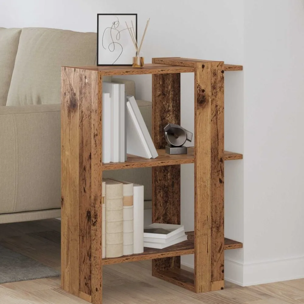 vidaXL Estante de libros Madera vieja 52 x 25 x 71,5 cm Madera envejecida
