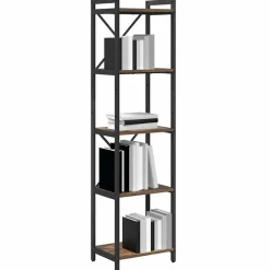 vidaXL Estante de libros 40 x 30 x 155 cm Roble ahumado Discount