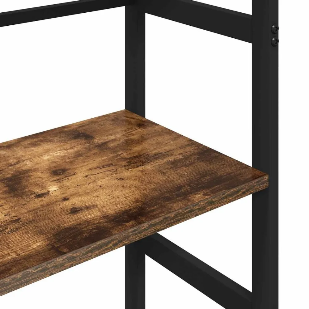 vidaXL Estante de libros 40 x 29,5 x 81 cm Roble ahumado Best