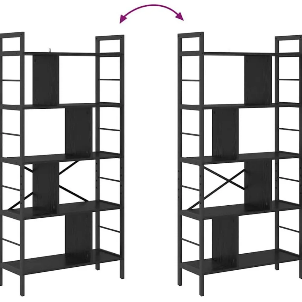 vidaXL Estanterías-Estante de libros 75 x 30 x 156 cm