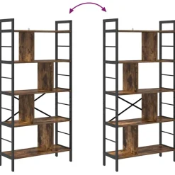 vidaXL Estanterías-Estante de libros 75 x 30 x 156 cm