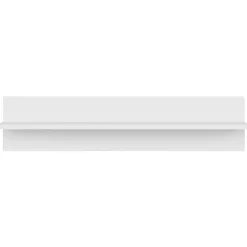 vidaXL Estante de pared 2 uds madera contrachapada 80x11,5x18cm Blanco
