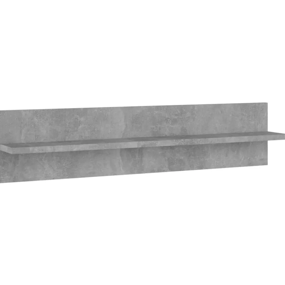 vidaXL Estanterías-Estante de pared 2 uds contrachapado gris hormigón 80x11,5x18cm