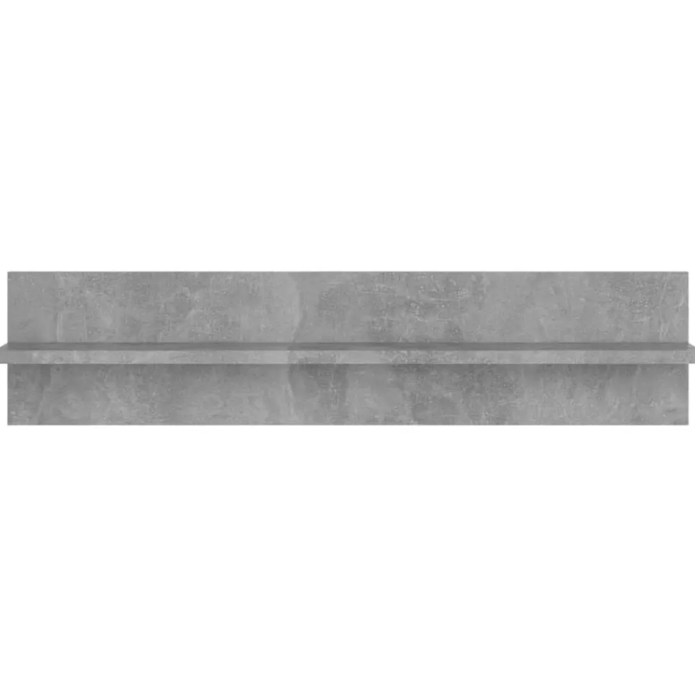 vidaXL Estanterías-Estante de pared 2 uds contrachapado gris hormigón 80x11,5x18cm