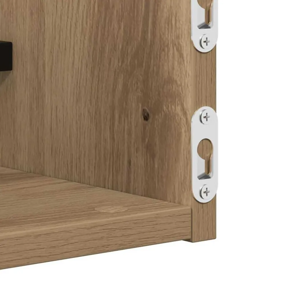 vidaXL Estante de pared 2 pcs Roble artesanal 60 x 16 x 14 cm Roble artisan Sale