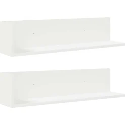 vidaXL Estanterías-Estante de pared 2 uds madera ingeniería 75x16,5x16,5 cm
