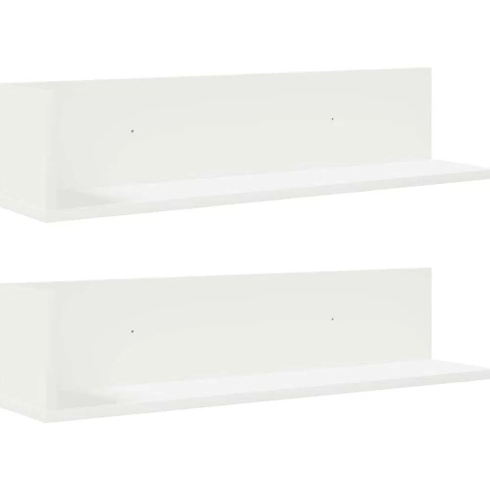 vidaXL Estanterías-Estante de pared 2 uds madera ingeniería 75x16,5x16,5 cm